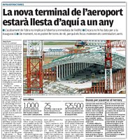 Art&iacute;culo publicado en el diario AVUI sobre la nueva terminal (21 de noviembre de 2006)